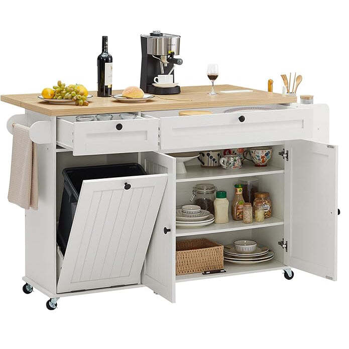 Kitchexus™ 60" All-in-One Rolling Island