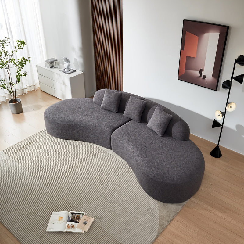 5 Seat Modern Curved Sectional Sofa No Assembly Require